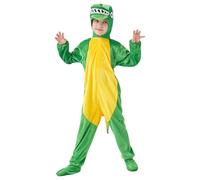 Pyjama One Piece Enfant Combinaison à Capuche pour Enfants,Costume de fête,Combinaison Cosplay,Fermeture éclair,vêtements de Nuit Chauds(Green,6-7 Ans)