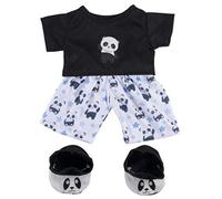 Pyjama Panda avec Chaussons pour Ours en Peluche - 40cm - Vêtements d'ours en Peluche - Ours Non Inclus