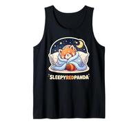 Pyjama Panda Rouge endormi Mignon Motif Animal Sauvage Débardeur