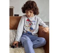 Pyjama Pat' Patrouille en velours garçon gris chiné 3A