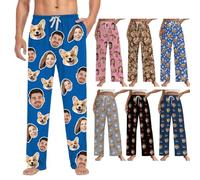 Pyjama photo personnalisé, pyjama unisexe avec motif visage personnalisé, pantalon de pyjama photo personnalisé pour homme et femme, ensemble de vêtements d'intérieur, cadeaux pour femme, mari,