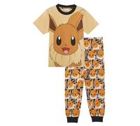 Pyjama Pokémon à manches courtes pour enfants et adolescents avec bas pleine longueur, Évoli, 13-14 ans