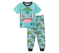 Pyjama Pokemon pour enfants et adolescents - T-shirt à manches courtes avec bas pleine longueur, Bulbasaur, 7-8 ans