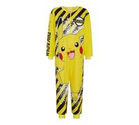 Pyjama Pokémon pour garçon tout en un, combinaison de nuit, grenouillère, âge 3-12 ans, Pikachu Jaune, 7-8 ans