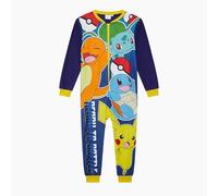 Pyjama Pokémon pour garçon, tout en un, grenouillère, combinaison de 3 à 12 ans, bleu, 9-10 ans