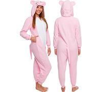 Pyjama pour Adulte Lilly en Forme d'animal - Déguisement de Cochon - Rose - Small