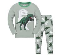 Pyjama pour bébés garçons et filles, ensemble de tenues avec haut et pantalon à manches longues imprimé de dessin animé mignon Courts Et Haut 2 Pièce Sans Manches Survêtement (Light Green, 9-10 Years)