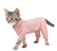 Pyjama pour chat, chemise, pull chaton - Combinaison chaude pour chat - Manteau avec manches longues pour se sentir bien et donner de la chaleur (rose, XS)