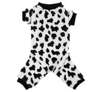 Pyjama pour Chien à Motif Vache, Polyester, Taille XL pour Petits Chiens | Coupe Intégrale Légère, Usage Intérieur Quotidien, Style Vintage à Pois, Chaleur pour Journées Fraîches