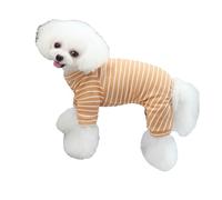 Pyjama pour Chien à Rayures Combinaison pour Chien à Rayures Vêtements pour Chiots Doux et Chauds Pyjama pour Animaux de Compagnie respectueux de la Peau pour Chiens de Petite (XXL)