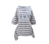 Pyjama pour Chien, Combinaison pour Chiot, vêtements de Nuit pour Animaux de Compagnie de Petite et Moyenne Taille, Doux, Confortable, élastique, Respirant, léger, Une pièce, avec (L)
