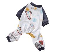 Pyjama pour Chien Imprimé en Polyester, Chaud et Lavable, Taille M | Style Simple et Adorable, Coupe sans Gêne, pour Chien ou Animal, Hiver, 1, 5 à 2kg