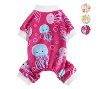 Pyjama pour Chien, Yorkshire, Chihuahua de Petite Taille, vêtement Extensible à Motif de Singe pour Animaux de Compagnie, vêtements de Nuit Confortables pour Chiots (méduse, Taille S)