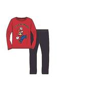 Pyjama pour enfant Super Mario - It's A Me Mario - Pyjama à manches longues pour enfant, Rouge et bleu marine, 4 ans