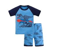 Pyjama pour Enfants garçons et Filles Loungewear décontracté Tenue Ensemble de Doux Couleur Unie Respirant 2 Pieces Classique Basique Confortable Tenues Garçon Léger D'été