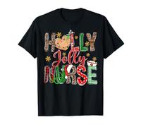 Pyjama pour Femme Motif léopard de l'Ouest Holly Christmas Jolly Nurse T-Shirt