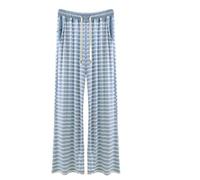 Pyjama pour femme - Pantalon de pyjama long en coton doux et confortable - Pantalon de pyjama pour femme - Pantalon de nuit doux - Pyjama décontracté - Confortable - Vêtement de nuit, Blanc., L
