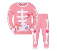 Pyjama pour GarçOn Fille 2 Pièces Deguisement Halloween Lot Ensembles de et Ado Simple Doux Surpyjama Haut Pantalons Ensemble Filles Costume Nuit Cadeaux