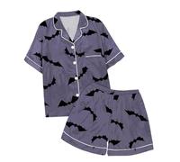 Pyjama Pour GarçOn Fille 2 Pièces Ensemble Halloween Enfant de Ensembles et Ado VêTements Maison Costume Vêtement Nuit Le Carnaval la Fête d'halloween
