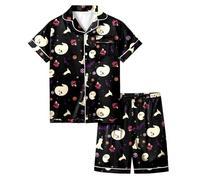 Pyjama pour GarçOn Fille De Halloween Enfant Ensemble Pyjamas Filles Enfants Mignon Doux Tenue 2 Pieces et Adultes