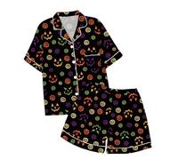 Pyjama pour GarçOn Fille d'halloween Lot 2 Ensembles de et Ado Pyjamas Filles Enfants Pièces Bien serré Coupe troite Doux Tenue Pieces Costume Nuit Cadeaux