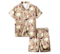 Pyjama pour GarçOn Fille Pyjamas Halloween Déguisements Lot 2 Ensembles de et Ado Simple Doux Surpyjama Tenue Pieces Enfant ou
