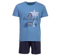 Pyjama pour homme Henry Terre Shorty Beach Ensemble 2 pièces M-5XL Coton Grande taille, bleu, XL