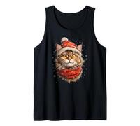Pyjama pour Les Amoureux du Chaton Santa Cat. Débardeur