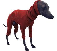 Pyjama pour Lévrier Italien, Combinaison Légère pour Chien À Quatre Pattes, Manteau Chaud Et Extensible pour Lévrier Whippet Onesie pour Petits, Moyens Et Grands Chiens(Red,M)