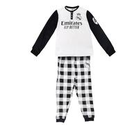 Pyjama Real Madrid pour des Nuits Confortables et relaxantes - Pyjama Officiel du Real Madrid au Design Unique, Blanc, XL