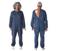 Pyjama sanitaire anti-acarien, tissu indéchirable avec fermeture éclair arrière, conçu pour les entreprises, le tuton d'Alzheimer, la démence, le tissu spécial, unisexe, l'appareil médical (XL)