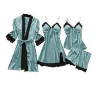 Pyjama Satin Femme Sexy E?rotique Short Court Chic Hiver Caraco Vêtements De Nuit Nuisette Tenue Et Elegant Soie Pyjamasques Ensemble Pijamas Homme Pyjashort Été Ete Vetement Pijama