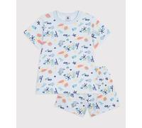 Pyjama short enfant en coton imprimé phosphorescent Petit Bateau - bleu - Taille 5 ans 5A bleu/multicouleur
