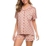 Pyjama Short Femme Grande Taille Coton - Pyjama Ouverture Devant Ete Léger