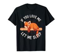 Pyjama Sieste Animal Mignon Endormi Panda Roux T-Shirt