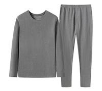 Pyjama thermique à manches longues pour femme | Pantalon thermique doux et confortable avec couche de base - Pantalon long chaud avec haut pour l'hiver - Sous-vêtements
