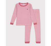 Pyjama très ajusté enfant en coton à rayures Petit Bateau - rose - Taille 2 ans 2A rose/blanc