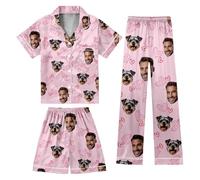 Pyjama trois pièces à manches courtes pour fille-tenue décontractée intérieure imprimé confortable et pratique pour quotidien (12-13 Years) #26