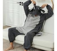 Pyjama une pièce avec fermeture éclair, motif animal drôle de salamandre, avec poches et capuche, lavable en machine, parfait pour Noël ou le port décontracté à la maison, style unisexe nouveau, pyjam