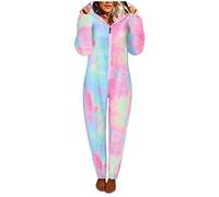 Pyjama une pièce pour femme - En polaire - Unisexe - En polaire - Pour l'hiver - Pour femme - Chaud - En peluche, lilas, L
