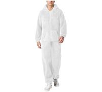 Pyjama une pièce pour homme pyjama en flanelle à manches longues pyjama chaud d'hiver costumes en peluche pour hommes vêtements décontractés