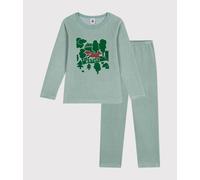 Pyjama uni en velours enfant Petit Bateau - vert - Taille 8 ans 8A vert
