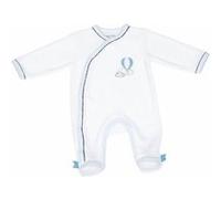 Pyjama velours blanc/bleu ciel naissance lazare new - sauthon Bleu G