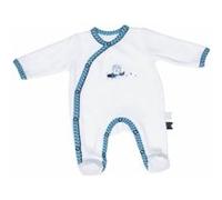 Pyjama velours blanc/turquoise 3 mois lazare new - sauthon Blanc G