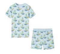 Pyjamas à manches courtes pour enfants bleu clair 92/104/116/128/140 3-4 ans