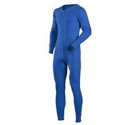 Pyjamas à Manches Longues pour Hommes Combinaison de Nuit avec Boutons Pyjama Une pièce Color Bleu Size M
