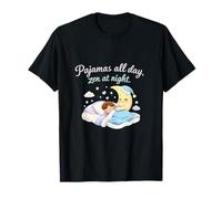 Pyjamas All Day Zen at Night Moon Blanket Graphic T-Shirt