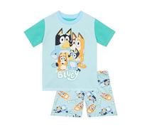 Pyjamas Bleus | Pyjamas d'été Bingo pour garçons | Pyjama Court pour garçon | Bleu 3-4 Ans