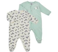Pyjamas / Chemises de nuit filles Petit Bateau LOT PYJAMA X2 Vert 6 mois