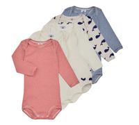 Pyjamas / Chemises de nuit garcons Petit Bateau BODY US ML BALEINE PACK X5 Multicolore 3 mois